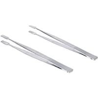 SUPVOX Stamp Tweezers Filatelia Stamps Tools 2pcs (Plata)